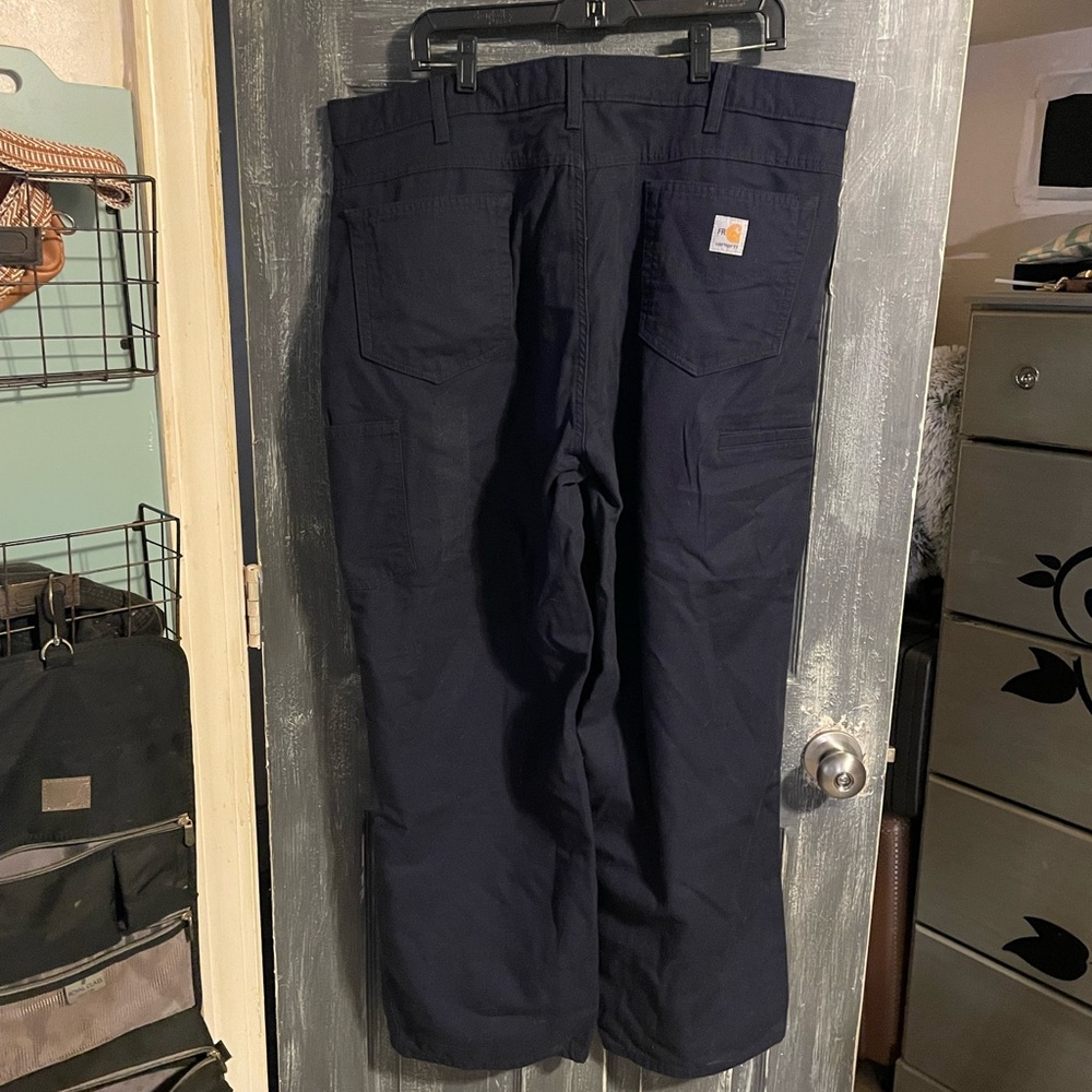 New Carhartt Flame-Resistant Midweight Canvas Pants Loose Fit Size 42/ 30